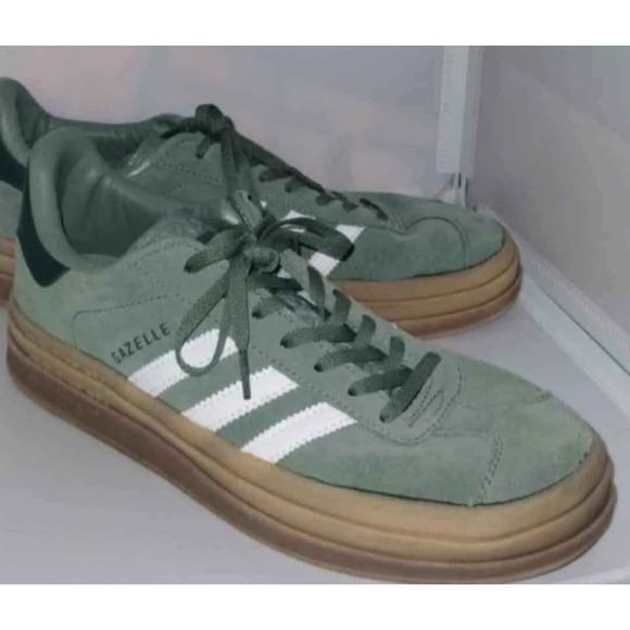 adidas gazelle silver green womens adidas Originals main image 1
